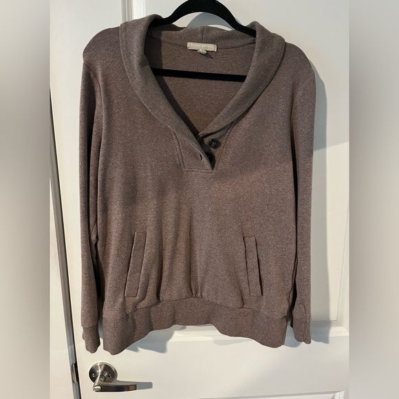 Banana Republic Womens Brown Long Sleeve Shawl Collar Pullover Size Large - Picture 4 of 16
